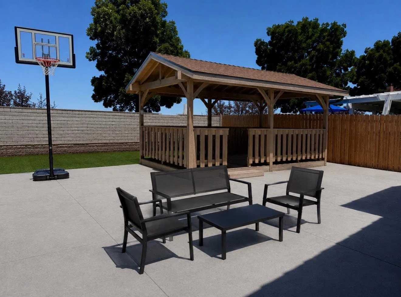 Outdoor recreation and gathering area